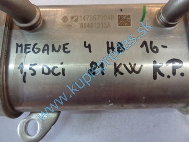 chladič egr na renault megane IV 1,5dci, 147357324R